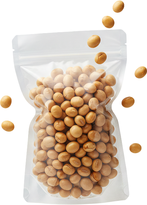 Đậu nành, hạt vàng, túi zipper, bao bì trong suốt, ngũ cốc, ăn vặt, thực phẩm, Roasted soybeans, yellow beans, zipper bag, transparent packaging, cereal, snack, food