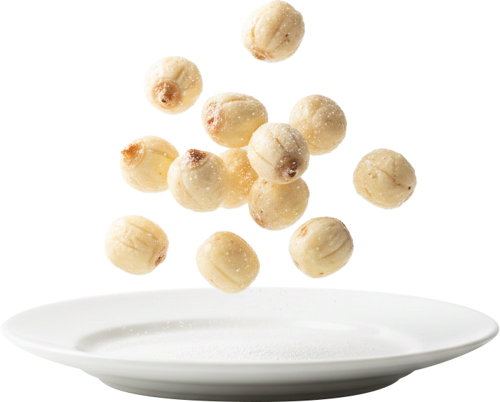 Hạt sen, sấy giòn, đĩa trắng, hạt rơi, ăn vặt, dinh dưỡng, thực phẩm, Dried lotus seeds, crispy, white plate, falling seeds, snack, nutritious, food