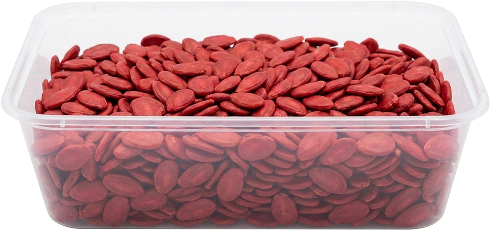 Hạt dưa, hạt, màu đỏ, khay nhựa, hình chữ nhật, trong suốt, ăn vặt, tết, truyền thống, watermelon seeds, seeds, red, plastic tray, rectangle, transparent, snack, tet holiday, traditional
