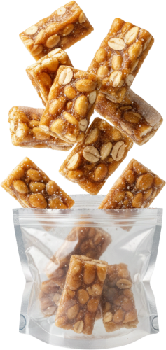 Kẹo đậu phộng, kẹo lạc, rơi, túi zip, trong suốt, ngọt, giòn, ăn vặt, peanut candy falling into bag, peanut candy, brittle, falling, zipper bag, transparent, sweet, crunchy, snack 3