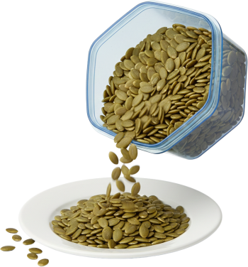 Hạt bí xanh, hạt, đổ ra đĩa, hộp nhựa, màu xanh lá, thực phẩm, dinh dưỡng, ăn vặt, pumpkin seeds, seeds, pouring on plate, plastic container, green, food, nutrition, snack