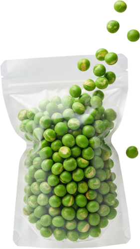 Đậu hà lan, hạt đậu xanh, túi zipper, bao bì trong suốt, món ăn vặt, giòn, thực phẩm, Dried peas, green peas, zipper bag, transparent packaging, snack, crunchy, food