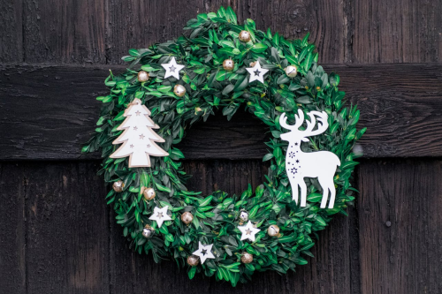 Vòng hoa lễ giáng sinh, vòng treo cửa, giáng sinh, trang trí, christmas wreath, door hanger, christmas, decoration - Luna Lovegood