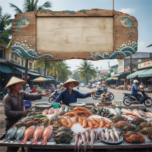 baner hải sản tươi sống . Với đặc điểm phong cách thực tế ....