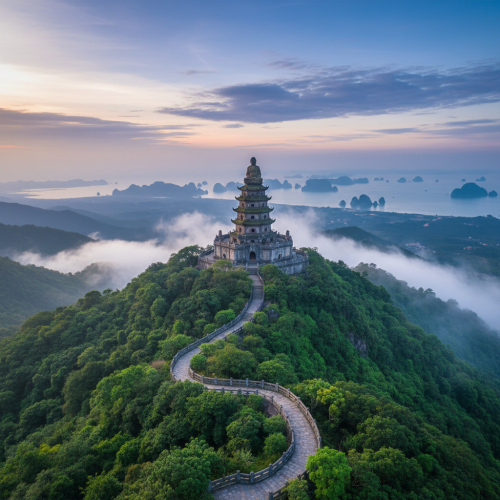 Hình ảnh poster về Yên Tử Quảng Ninh . Với đặc điểm phong cách...