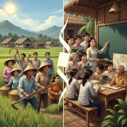 Thiết kế poster “ Diệt Giặc Đói , Diệt Giặc Dốt” . Với...