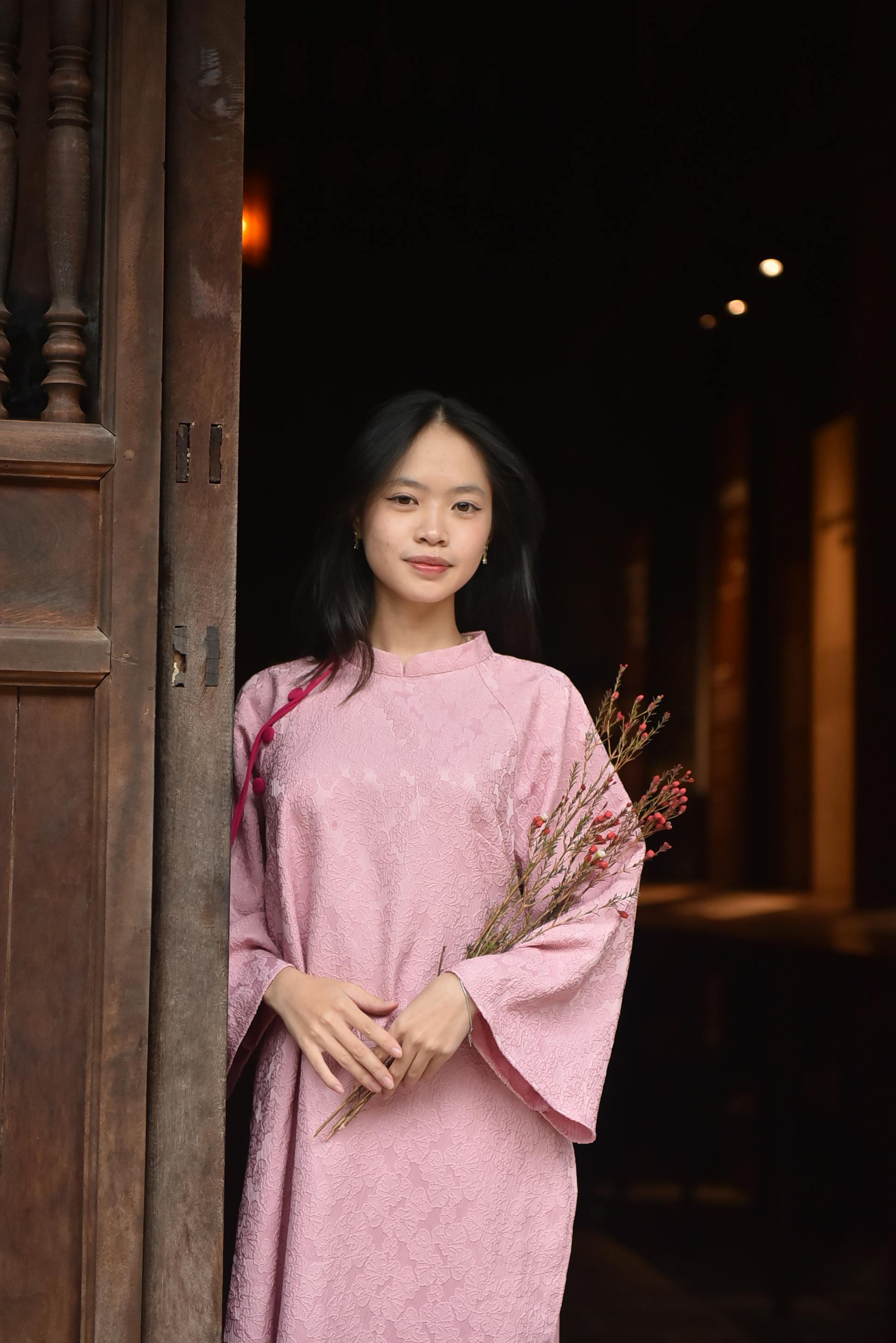 Áo dài, áo dài Việt Nam, áo dài màu hồng, con gái, girl, truyền thống, tết, xuân, spring, Việt Nam - Felix young 4
