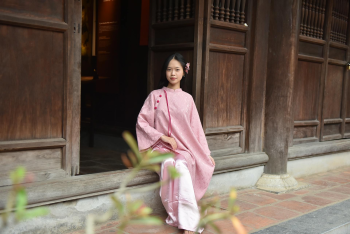 Áo dài, áo dài Việt Nam, áo dài màu hồng, con gái, girl, truyền thống, tết, xuân, spring, Việt Nam - Felix young 9