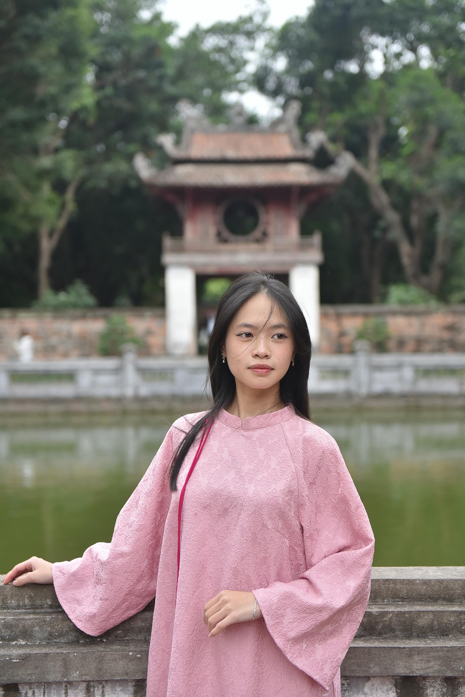 Áo dài, áo dài Việt Nam, áo dài màu hồng, con gái, girl, truyền thống, tết, xuân, spring, Việt Nam - Felix young 1