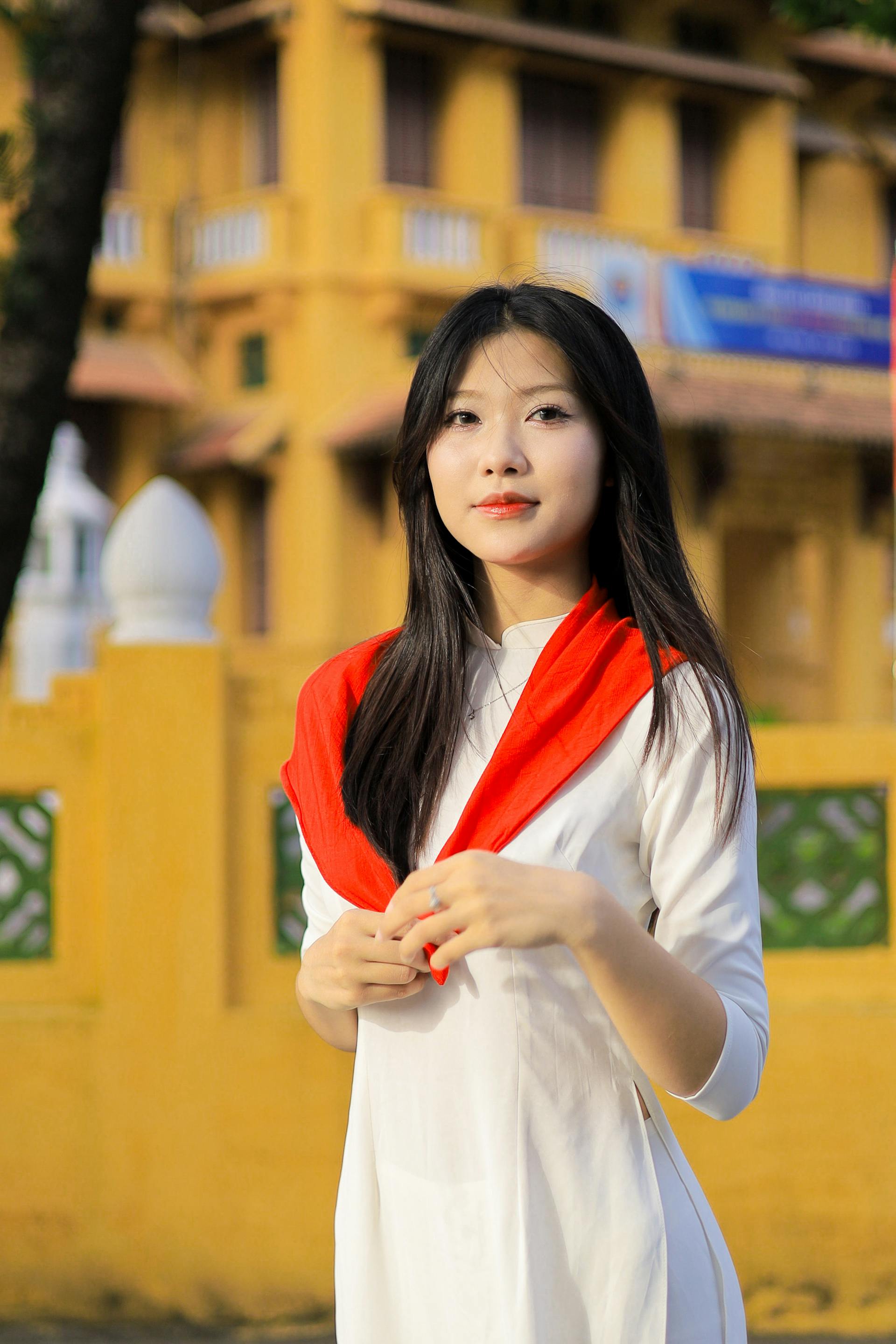Áo dài, áo dài Việt Nam, áo dài màu trắng, con gái, girl, truyền thống, tết, xuân, spring, Việt Nam, Hà Nội, Phố cổ - Hồng Quang Official 3 2
