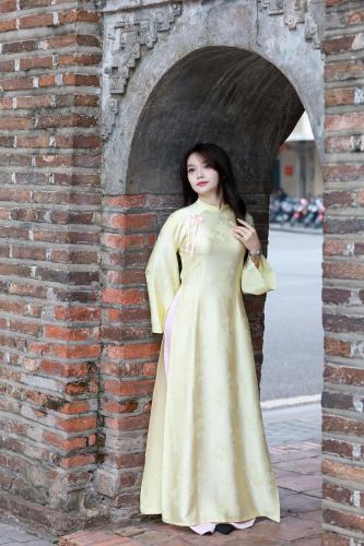 Áo dài, áo dài Việt Nam, áo dài màu vàng, con gái, girl, truyền thống, tết, xuân, spring, Việt Nam, Hà Nội, Phố cổ - Hồng Quang Official 5