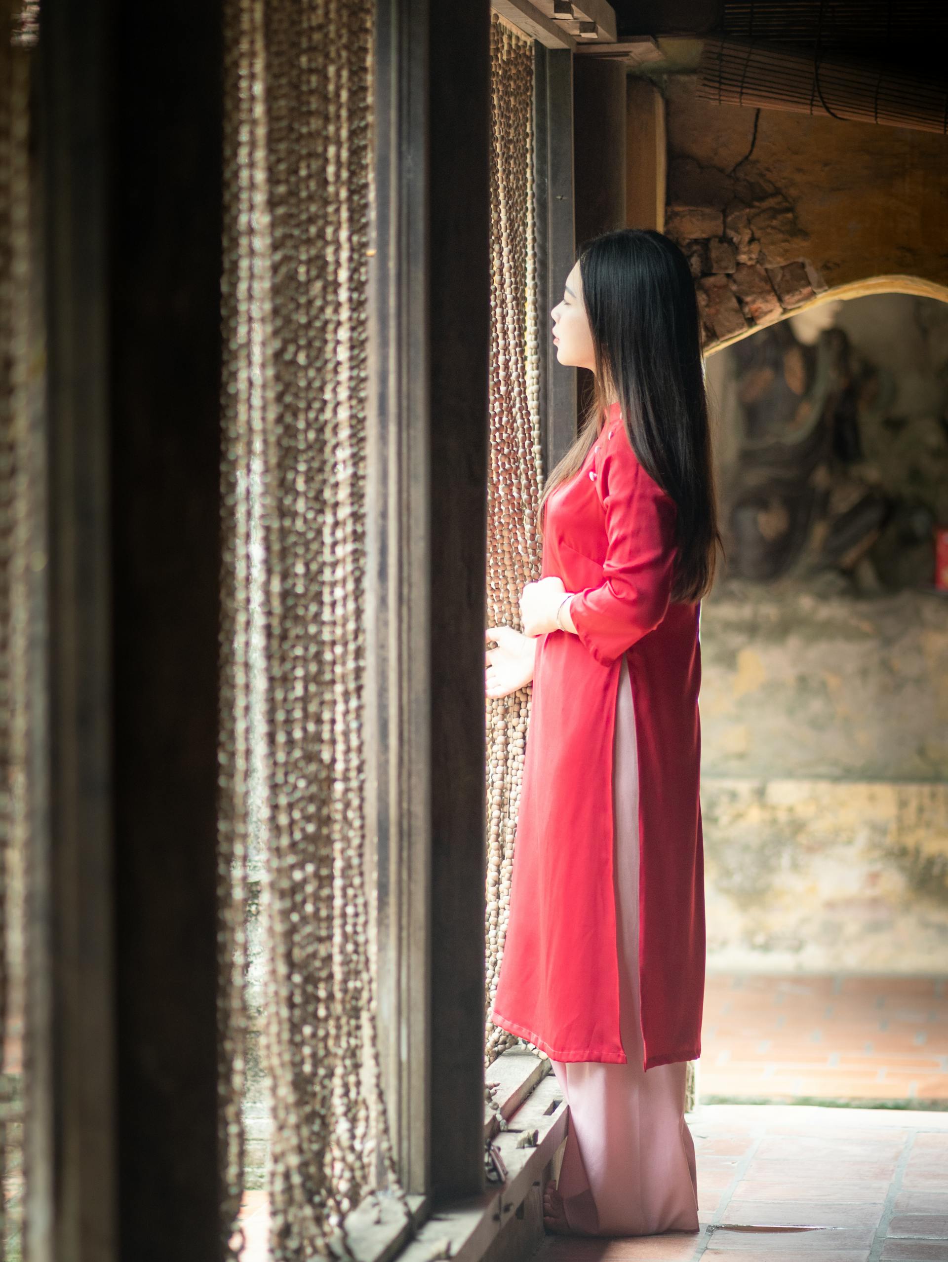 Con gái, girl, áo dài, áo dài truyền thống, Việt Nam -  HUYỀN TRANG HÀ 15