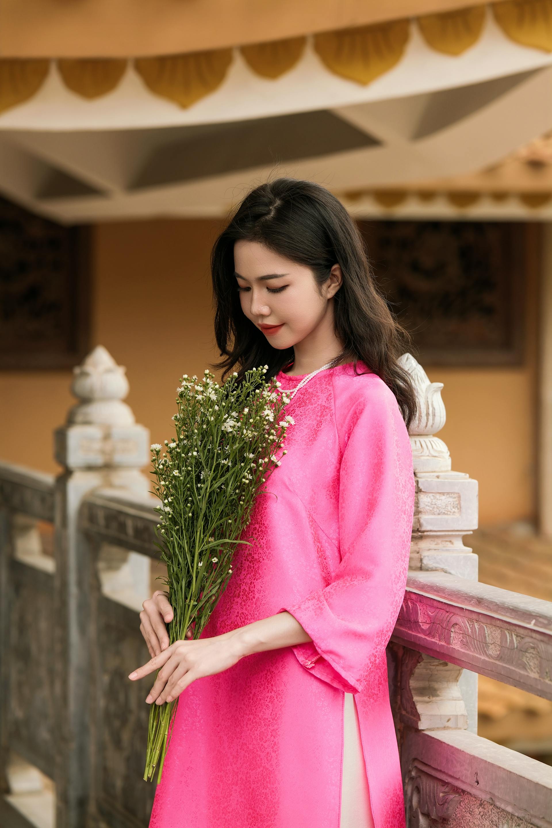 Áo dài, áo dài Việt Nam, áo dài màu hồng, con gái, girl, truyền thống, Việt Nam - Khánh LP 6