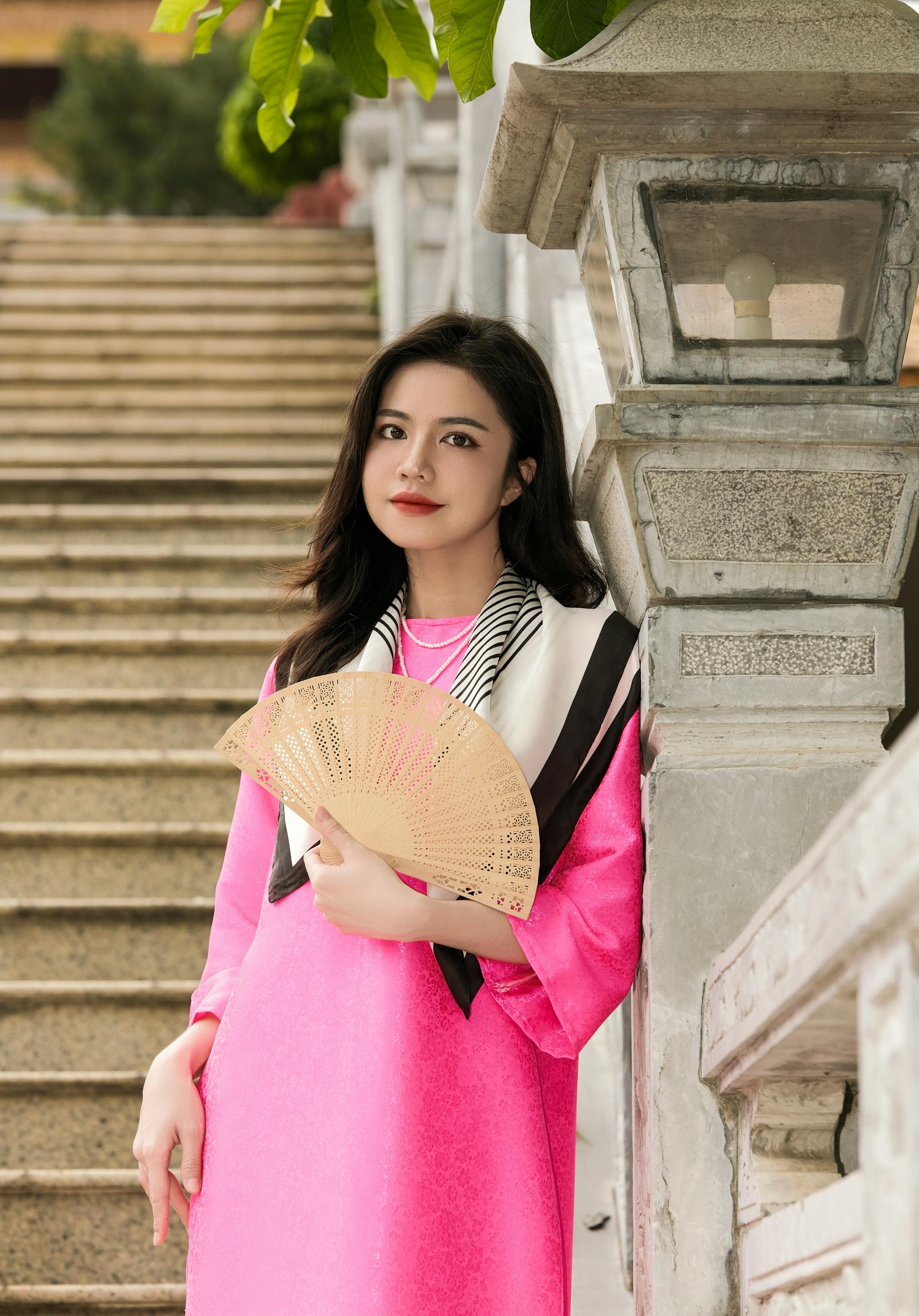Áo dài, áo dài Việt Nam, áo dài màu hồng, con gái, girl, truyền thống, Việt Nam - Khánh LP 3