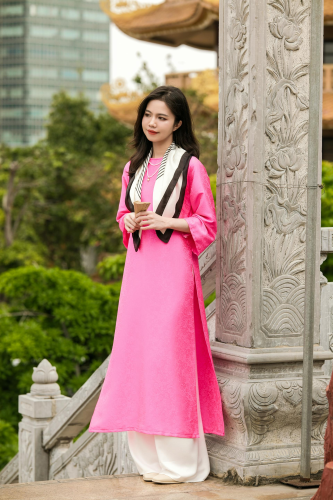 Áo dài, áo dài Việt Nam, áo dài màu hồng, con gái, girl, truyền thống, Việt Nam - Khánh LP 2