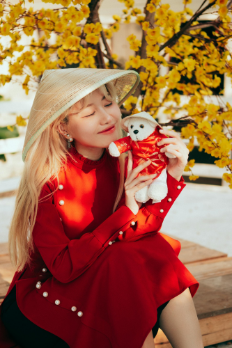 Áo dài, áo dài Việt Nam, áo dài màu đỏ, con gái, girl, truyền thống, Việt Nam - Khánh LP 3