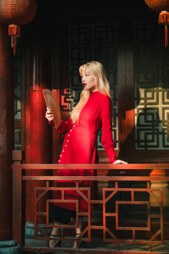 Áo dài, áo dài Việt Nam, áo dài màu đỏ, con gái, girl, truyền thống, Việt Nam - Khánh LP 1