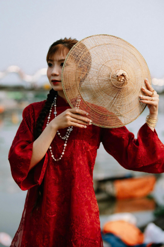 Áo dài, áo dài Việt Nam, áo dài màu đỏ, con gái, girl, truyền thống, tết, xuân, spring, Việt Nam - MINH VO 7