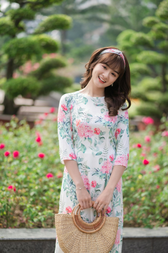 Áo dài, áo dài Việt Nam, áo dài hoa, con gái, girl, truyền thống, Việt Nam - Võ Văn Tiến 5 1