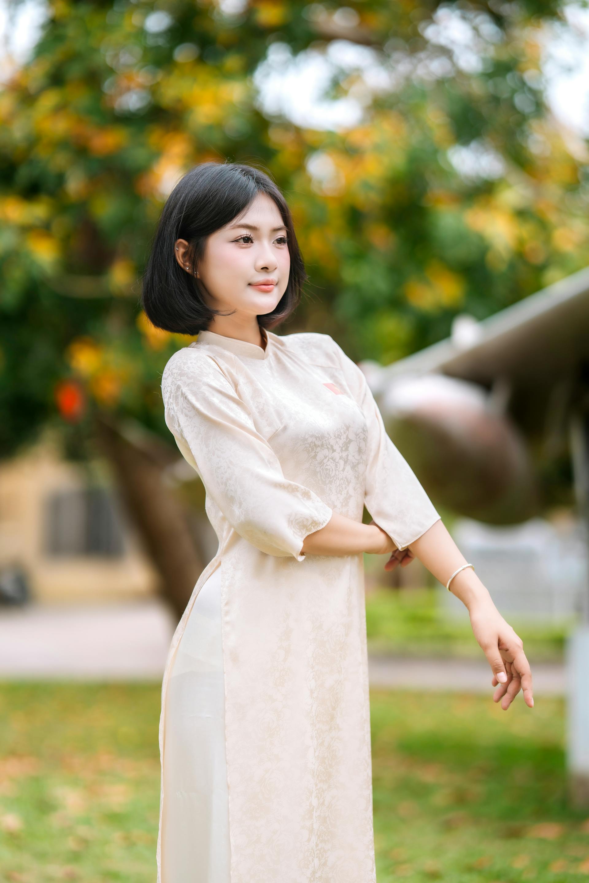 Áo dài, con gái, girl, Thành phố Hồ Chí Minh, cờ đỏ sao vàng, flag, Việt Nam - Trịnh Quân 6