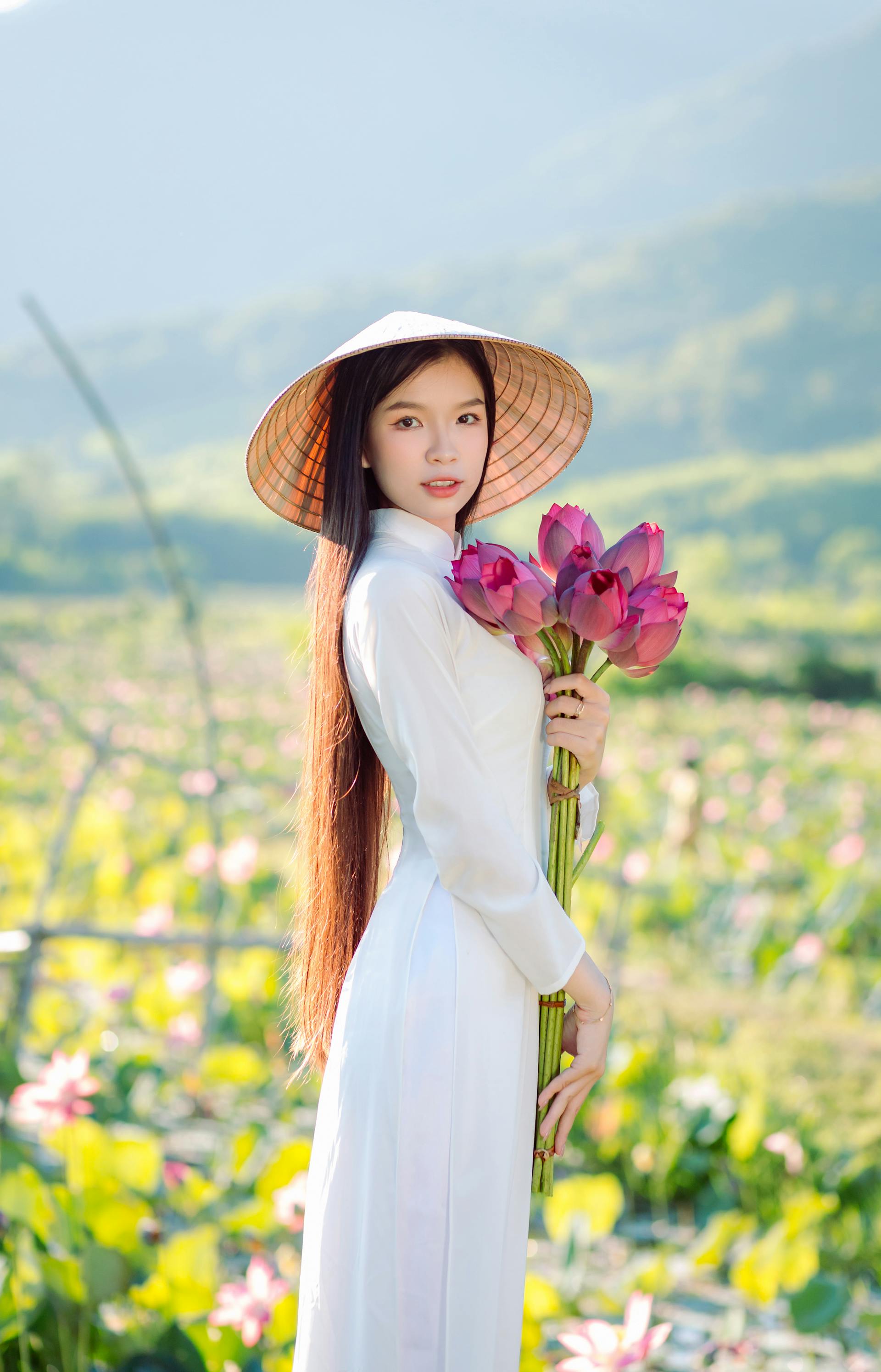 Áo dài, áo dài Việt Nam, áo dài màu trắng, con gái, girl, truyền thống, Việt Nam - Võ Văn Tiến 12