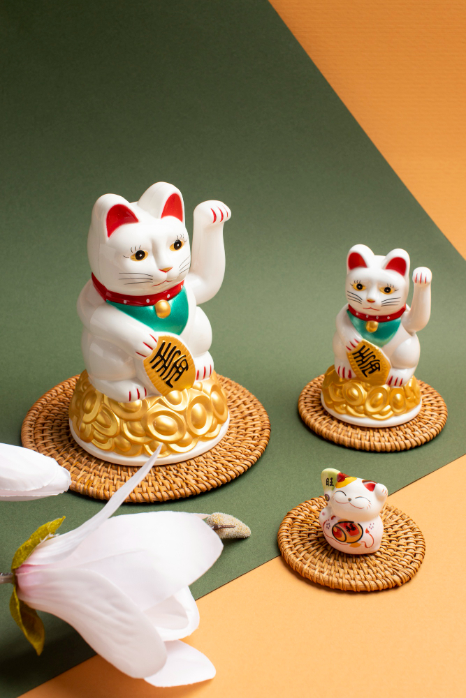 Mèo thần tài, tượng mèo, mèo may mắn, dễ thương, vẫy chào, Lucky cat, cat figurine, lucky cat, cute, waving -  Free 1
