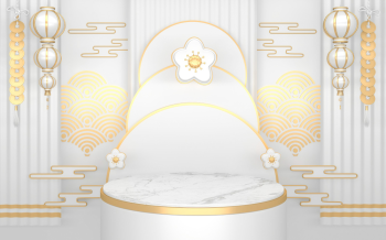 Nền trắng,gold, bục sản phẩm, tết, truyền thống - navamin 5