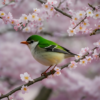 Con chim, chim xanh, hoa đào, động vật, bird, bluebird, peach blossom, animal - HeckiMG