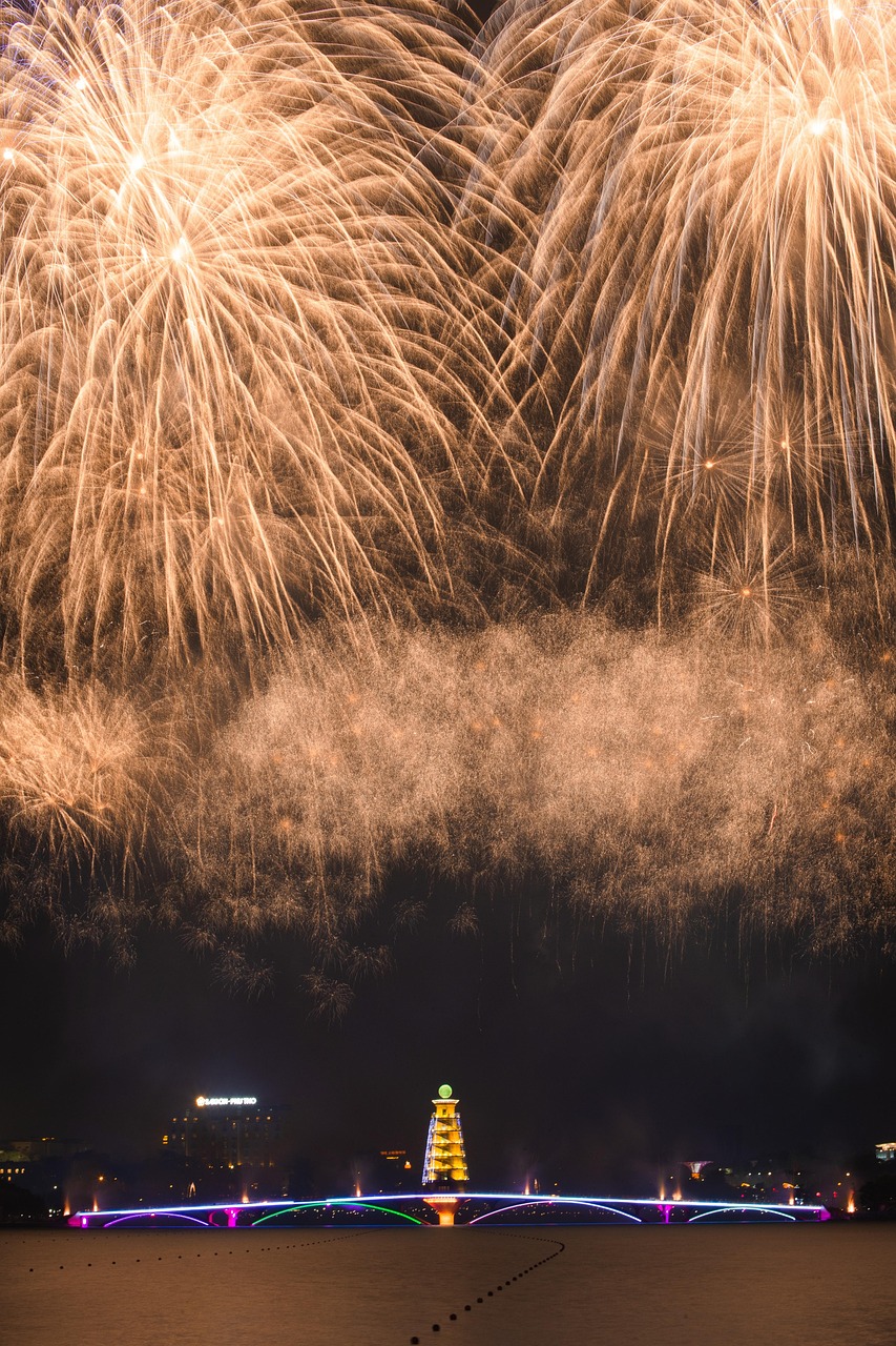 Pháo hoa, phát sáng, chúc mừng năm mới, không khí năm mới, fireworks, bright, Happy New Year, New Year atmosphere - VietFotos 4