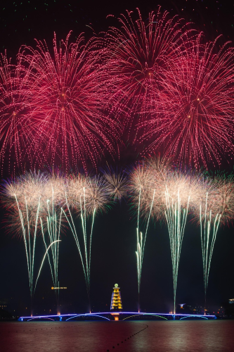 Pháo hoa, phát sáng, chúc mừng năm mới, không khí năm mới, fireworks, bright, Happy New Year, New Year atmosphere - VietFotos