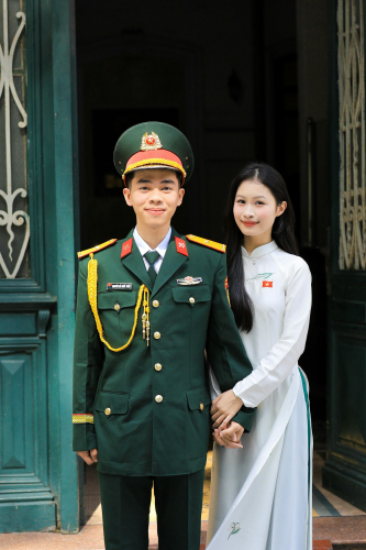 Cặp đôi, quân nhân, áo dài - Hồng Quang Official 7