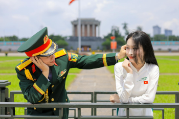 Cặp đôi, quân nhân, áo dài - Hồng Quang Official 10