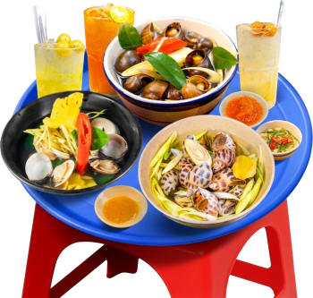 Ốc, nước uống, food