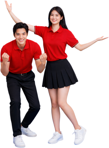 Chàng trai, cô gái, vui vẻ