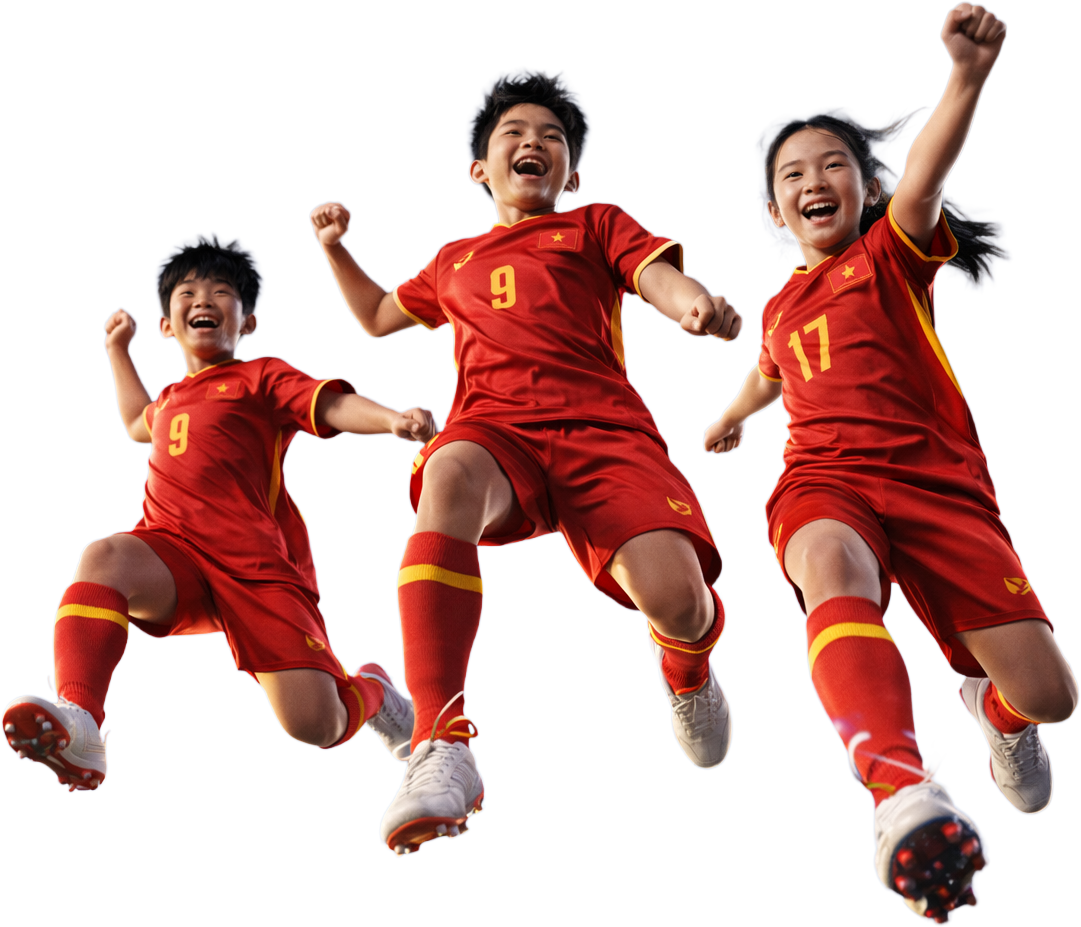 Cậu bé, cô bé, đá bóng 2