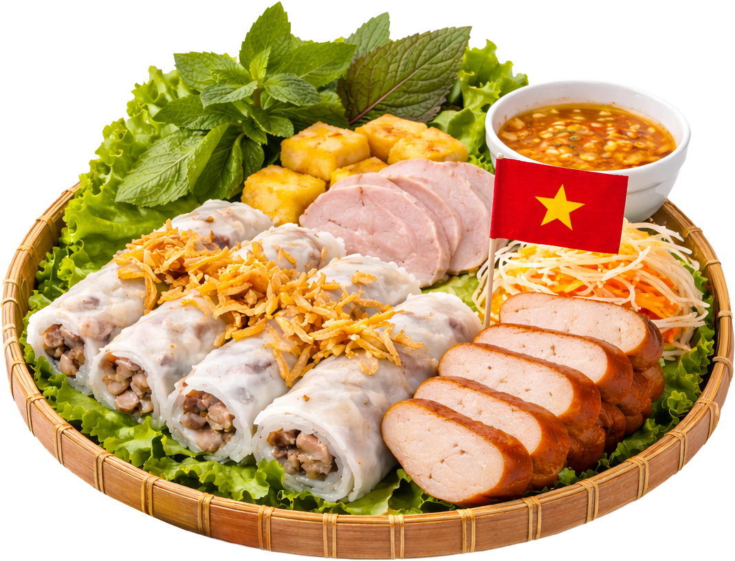 Món ngon, bánh cuốn nóng