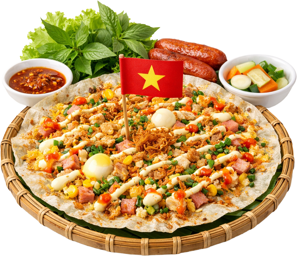 Món ngon, bánh tráng nướng