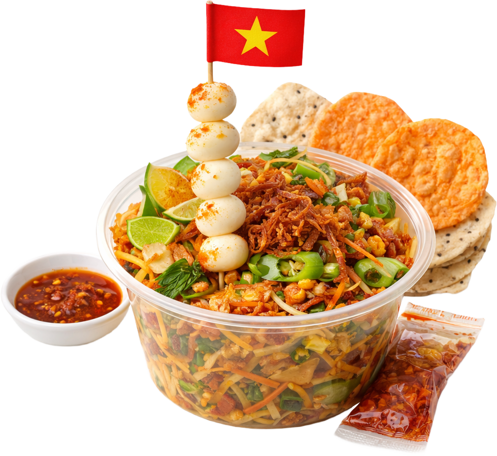 Món ngon, bánh tráng trộn