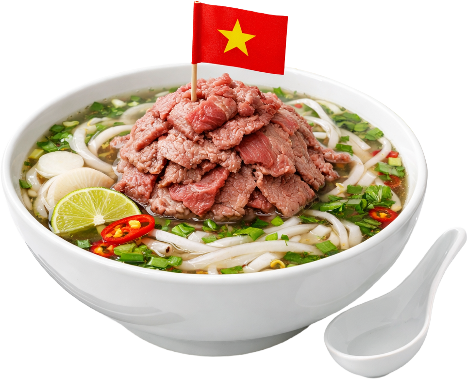 Món ngon, bún bò tái