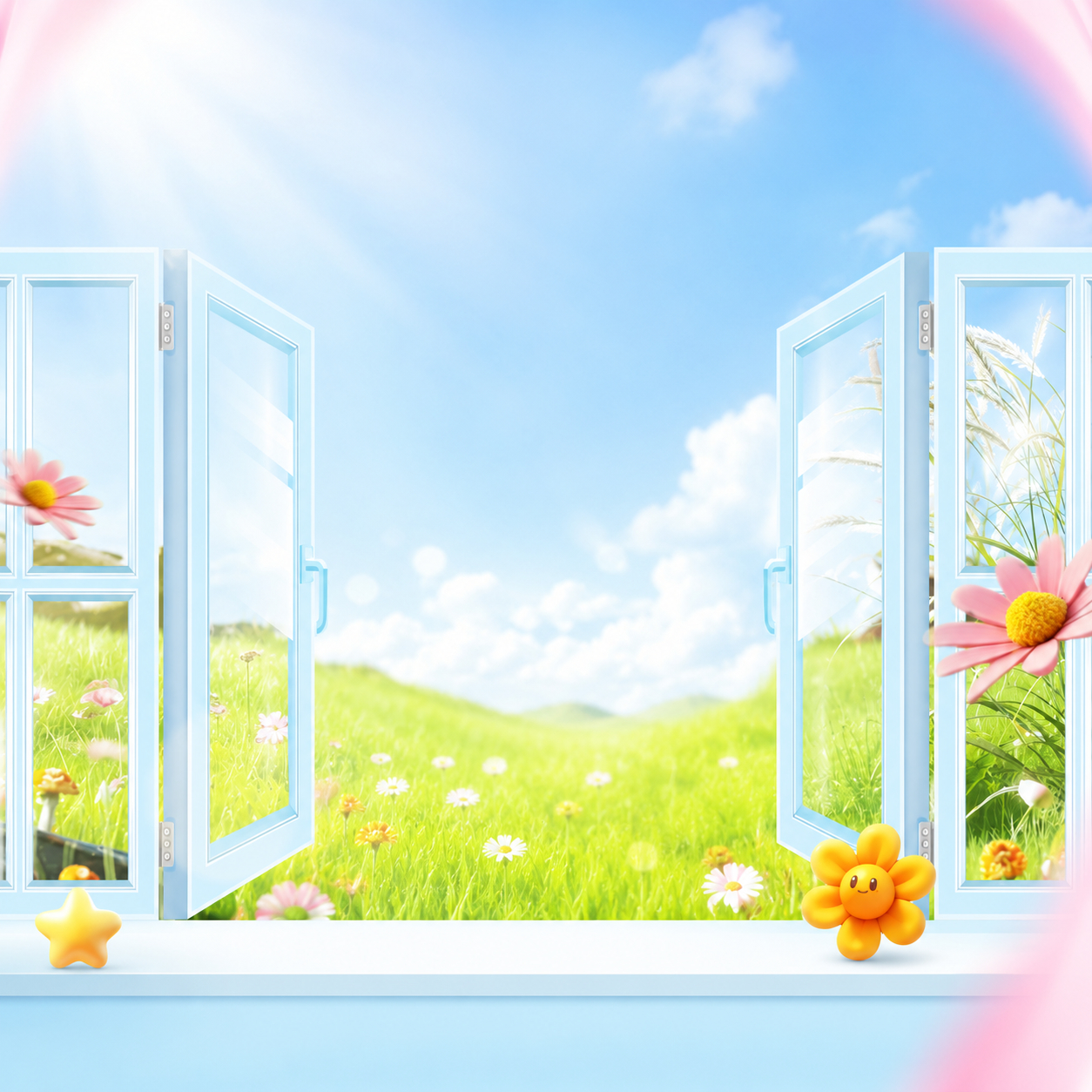 Đồng cỏ, cửa sổ