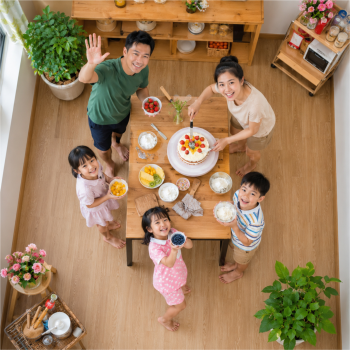 Gia đình, làm bánh kem 10