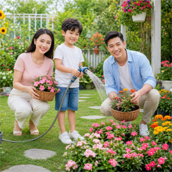 Gia đình, chăm sóc vườn hoa 8