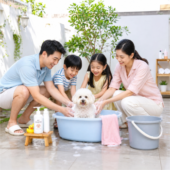 Gia đình, tắm cho thú cưng 2