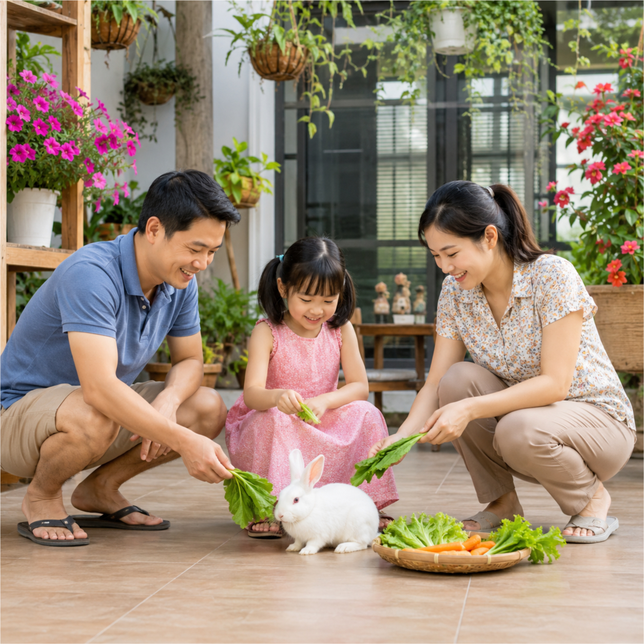 Gia đình, cho thú cưng ăn 4