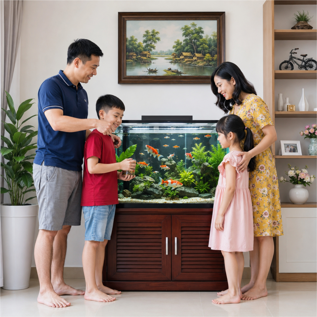 Gia đình, cho thú cưng ăn 7