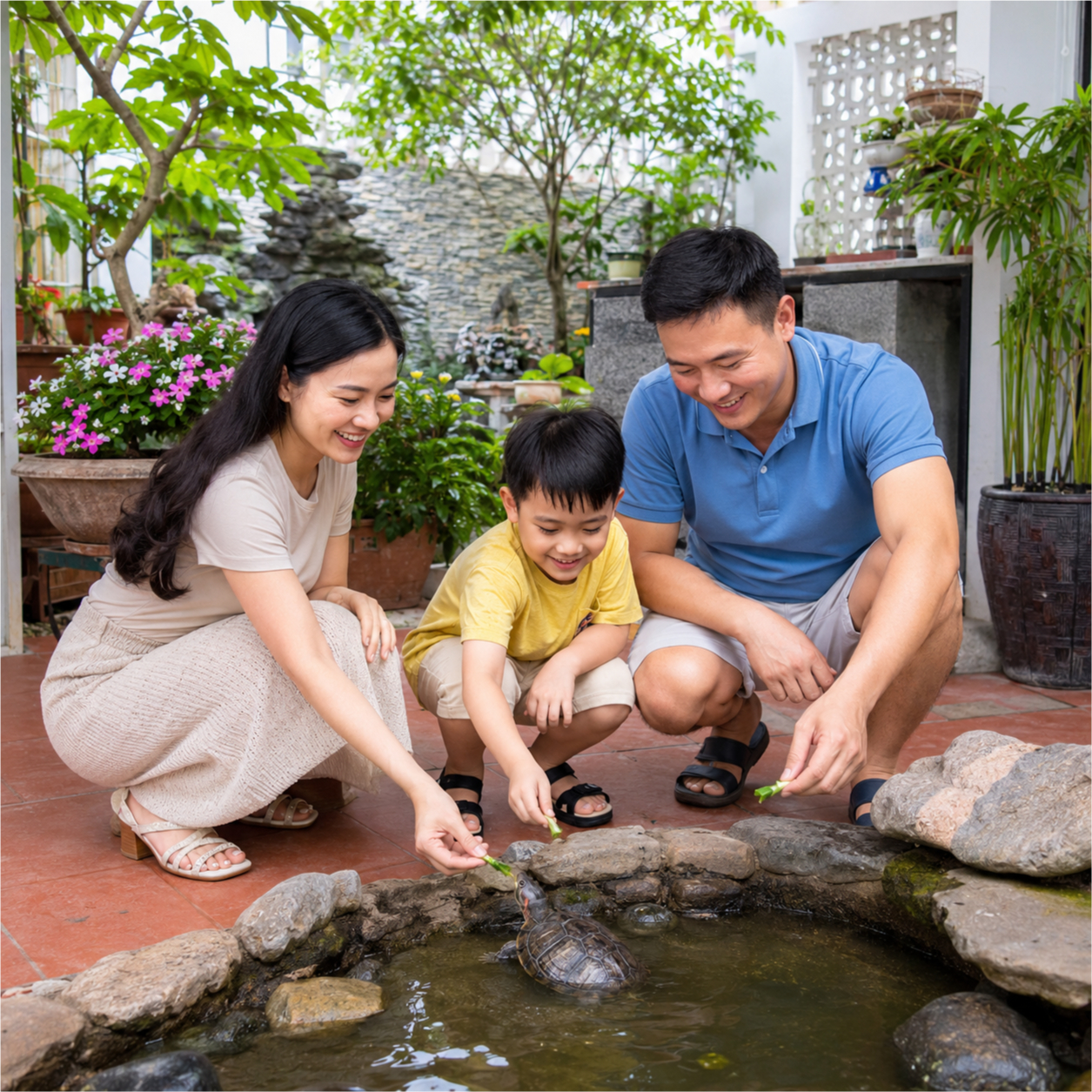 Gia đình, cho thú cưng ăn