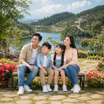 Gia đình, ngắm cảnh 4