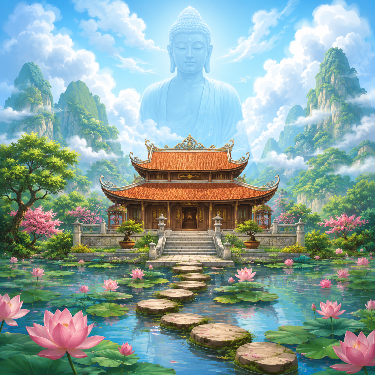 Chùa, bóng ảnh Phật 8