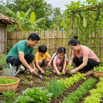 Gia đình, làm vườn 1