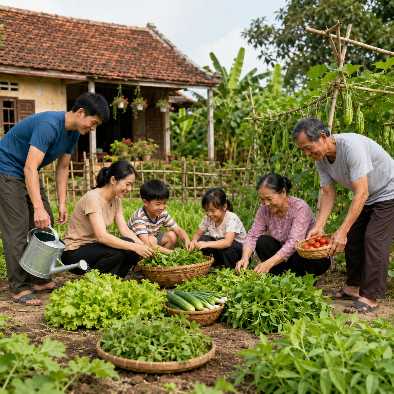 Gia đình, làm vườn